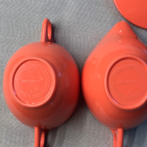 Vintage Melmac Coral Cream and Sugar - Picture 4 of 5